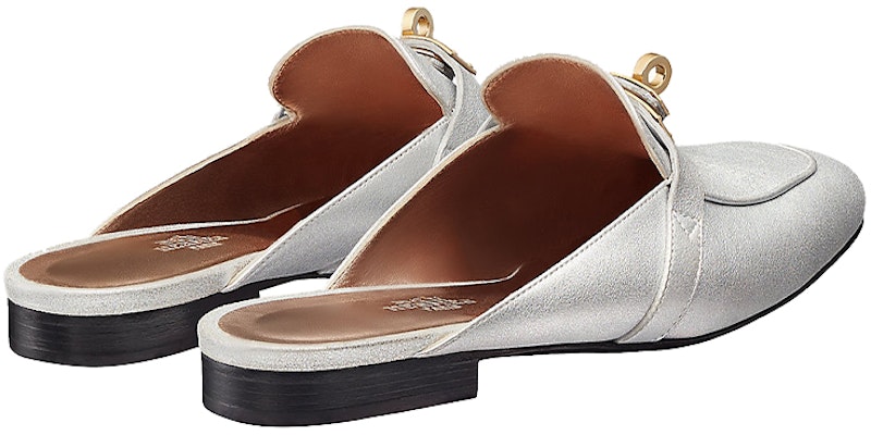 (Women) HERMES Goatskin Mule Sandals 'Silver Grey' H202118Z-52 Shop (Women) HERMES Goatskin Mule Sandals 'Silver Grey' H202118Z-52