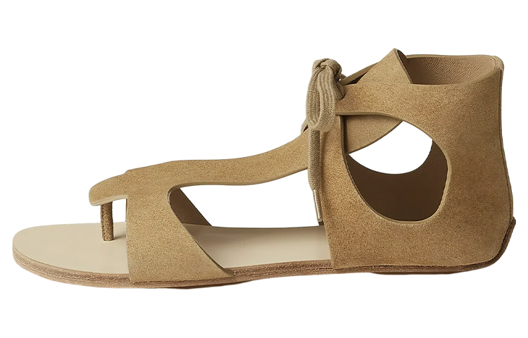 (Women) HERMES Goatskin Open-Toe Thong Sandals 'Brown Fashion' H231301Z-C9