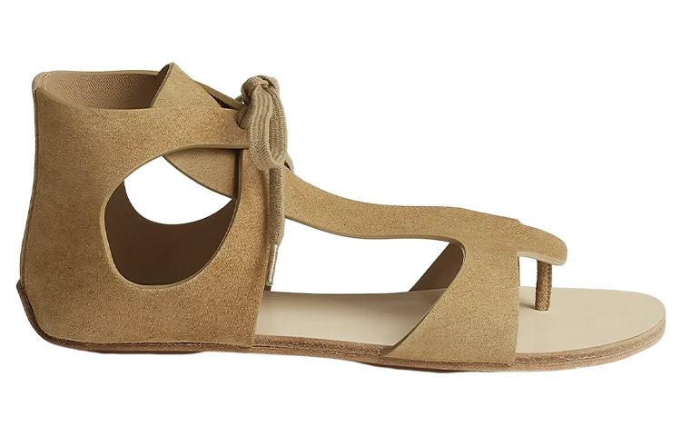 Order (W) Sandalias de Piel de Cabra HERMÈS Abiertas de Dedo 'Moda Marrón' H231301Z-C9