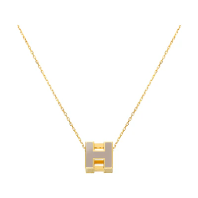 (Women) HERMES Gold-Plated Cage Dh Necklace for Women H143991F-55