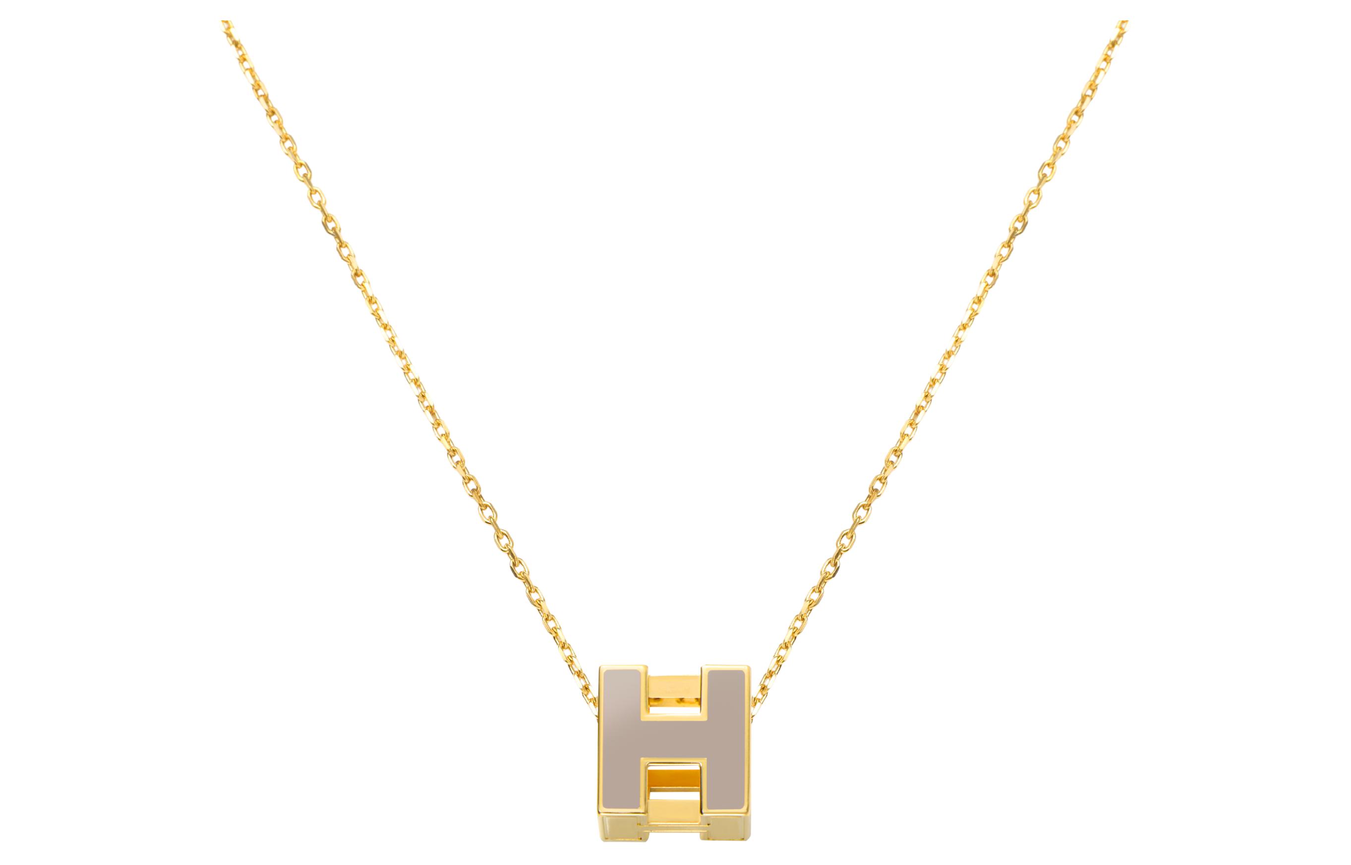 (Women) HERMES Gold-Plated Cage Dh Necklace for Women H143991F-55 圖 2