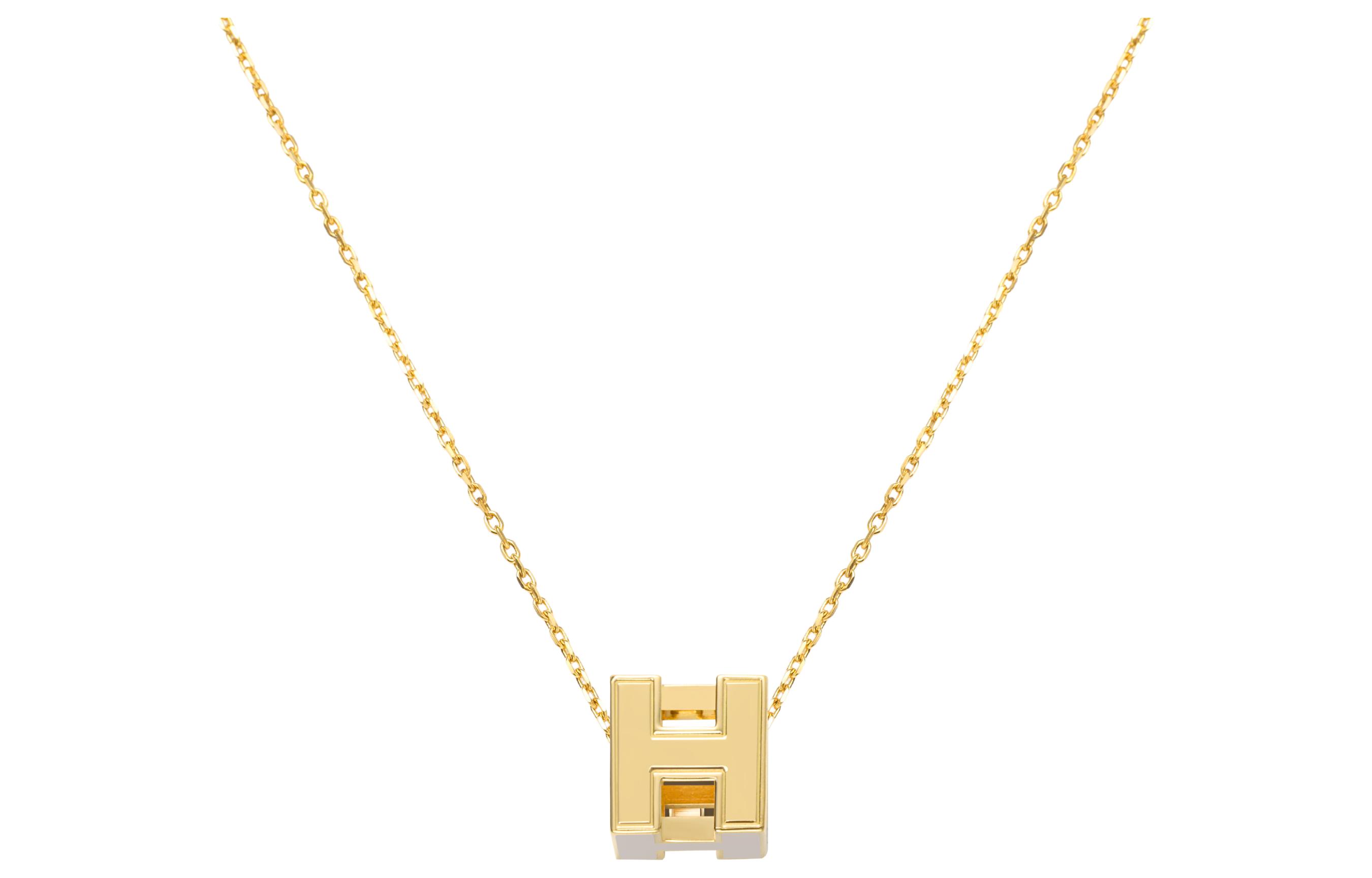 (Women) HERMES Gold-Plated Cage Dh Necklace for Women H143991F-55 圖 3