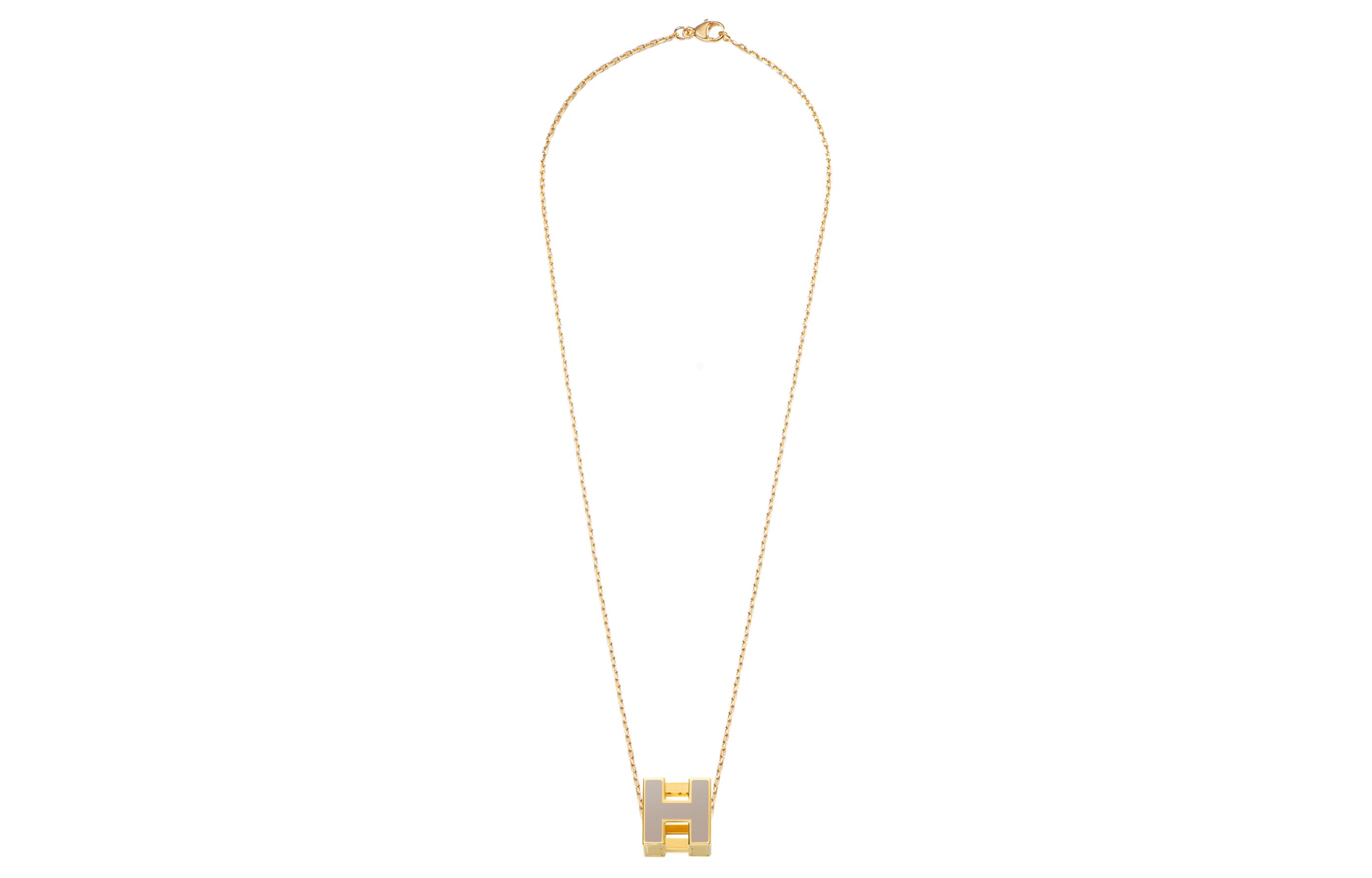 (Women) HERMES Gold-Plated Cage Dh Necklace for Women H143991F-55 圖 4