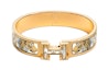 Buy (W) Gelang Sempit Emas HERMES dengan Corak Lencana Bunga untuk Wanita. H700000F F3PM