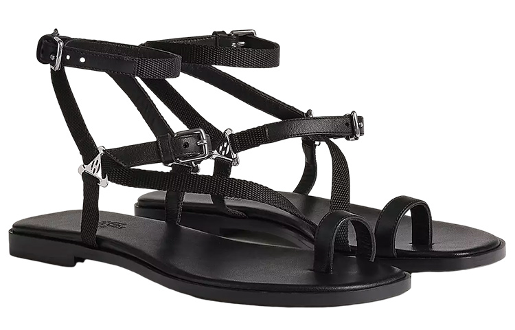 (W) HERMES Gossip 'Black Buckle Slide' 圖 2