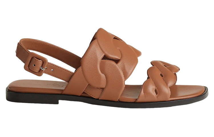Order (W) HERMES Grace ''Bruine Teenslipper met Gespsluiting'' H231130Z-A3