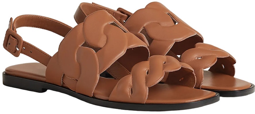 (Women) HERMES Grace 'Brown Toe-Loop Buckle Slide' H231130Z-A3 Lookbook (Women) HERMES Grace 'Brown Toe-Loop Buckle Slide' H231130Z-A3