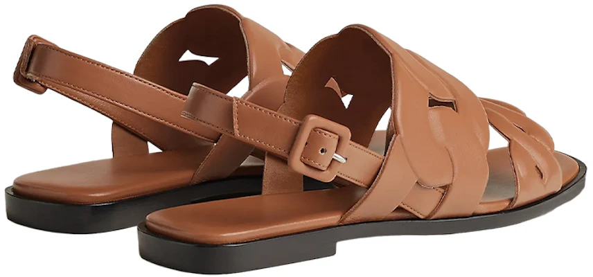 (W) HERMES Grace ''Bruine Teenslipper met Gespsluiting'' H231130Z-A3 Shop (W) HERMES Grace ''Bruine Teenslipper met Gespsluiting'' H231130Z-A3