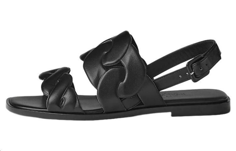 (Women) HERMES Grace Leather 'Simplistic Casual Black' H231130Z-V02
