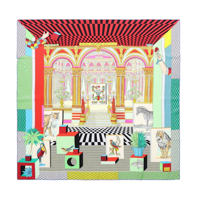 (Women) HERMES Grand Theatre Silk Scarf H003761S-10