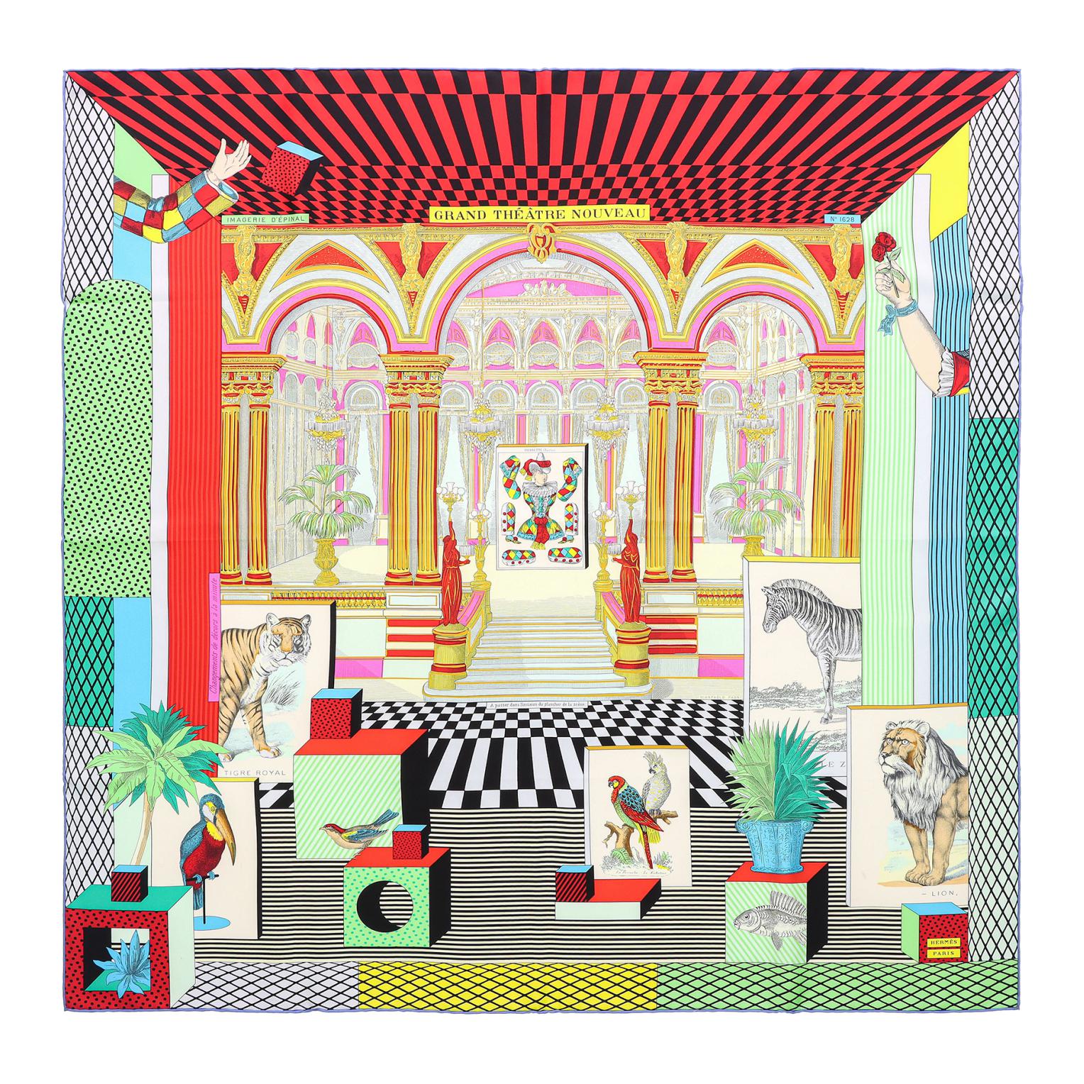 (Women) HERMES Grand Theatre Silk Scarf H003761S-10 圖 2