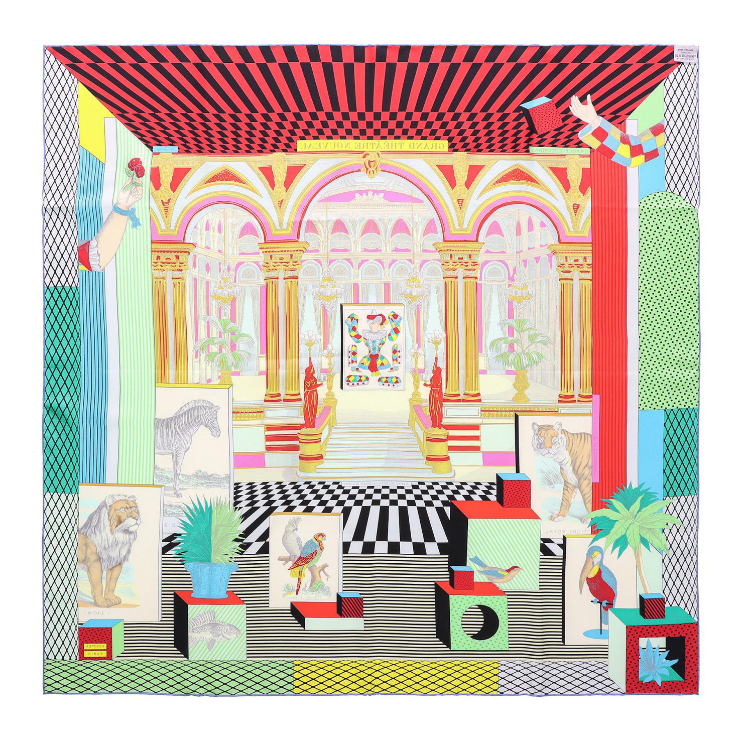 (Women) HERMES Grand Theatre Silk Scarf H003761S-10 圖 3