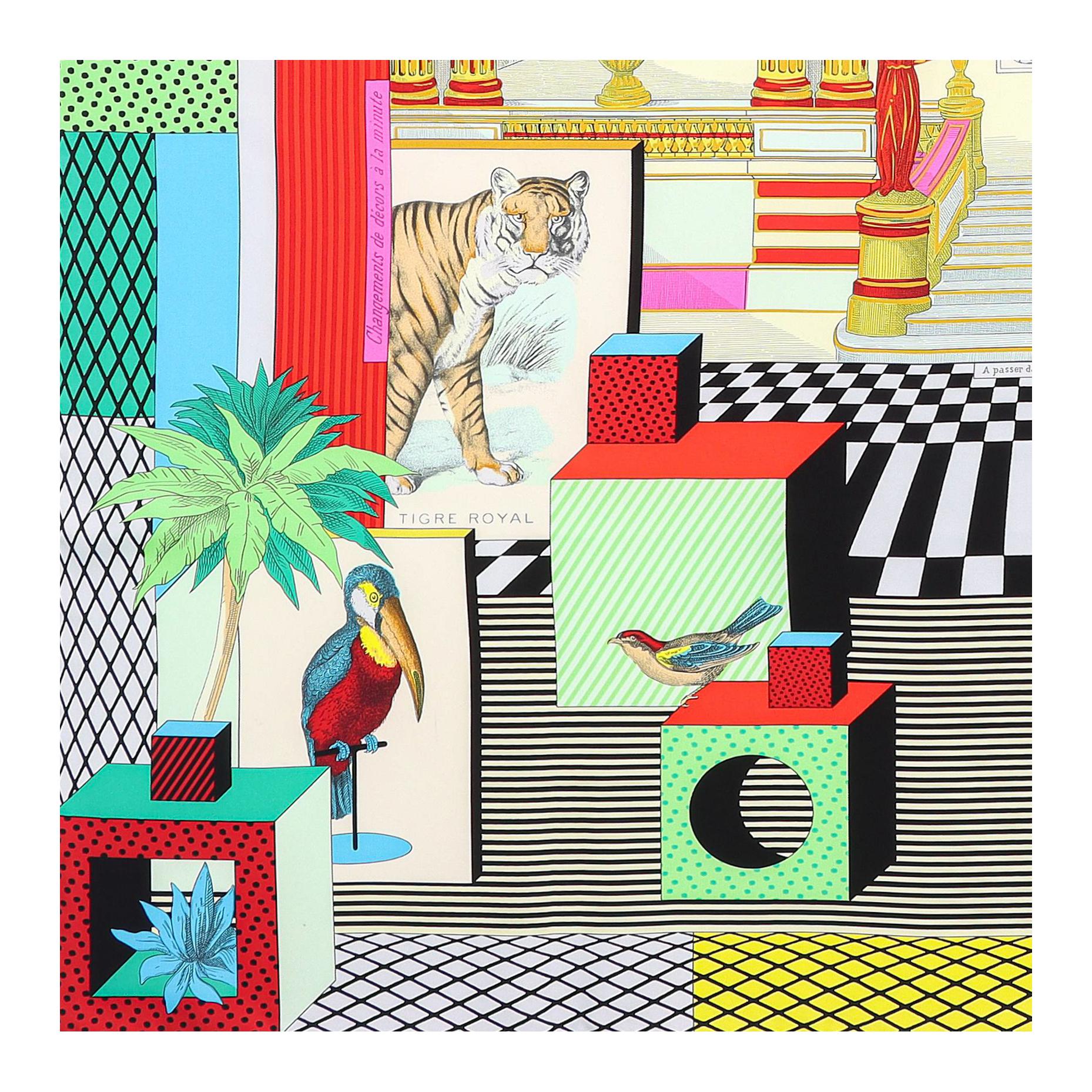 (Women) HERMES Grand Theatre Silk Scarf H003761S-10 圖 4