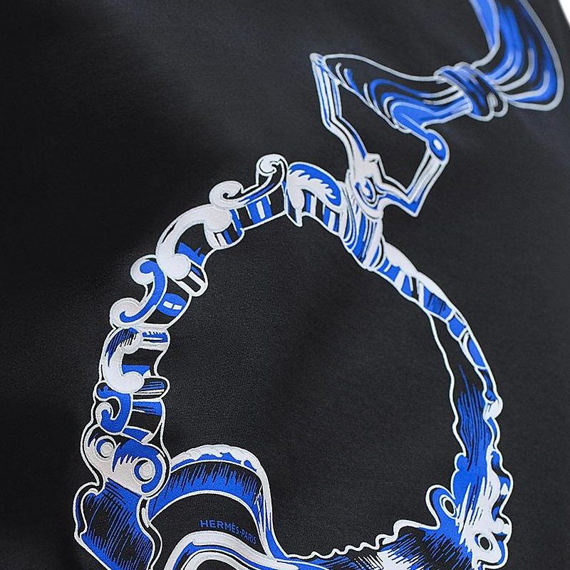 (Women) HERMES Graphic Print Loose Fit Crewneck T-Shirt Womens Black. H4E4651DC02 圖 6