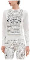 (Women) HERMES Graphic Print Slim Fit Crewneck Sweater Women’s White H3H2814D7TL36 (Women) HERMES Graphic Print Slim Fit Crewneck Sweater Women’s White H3H2814D7TL36