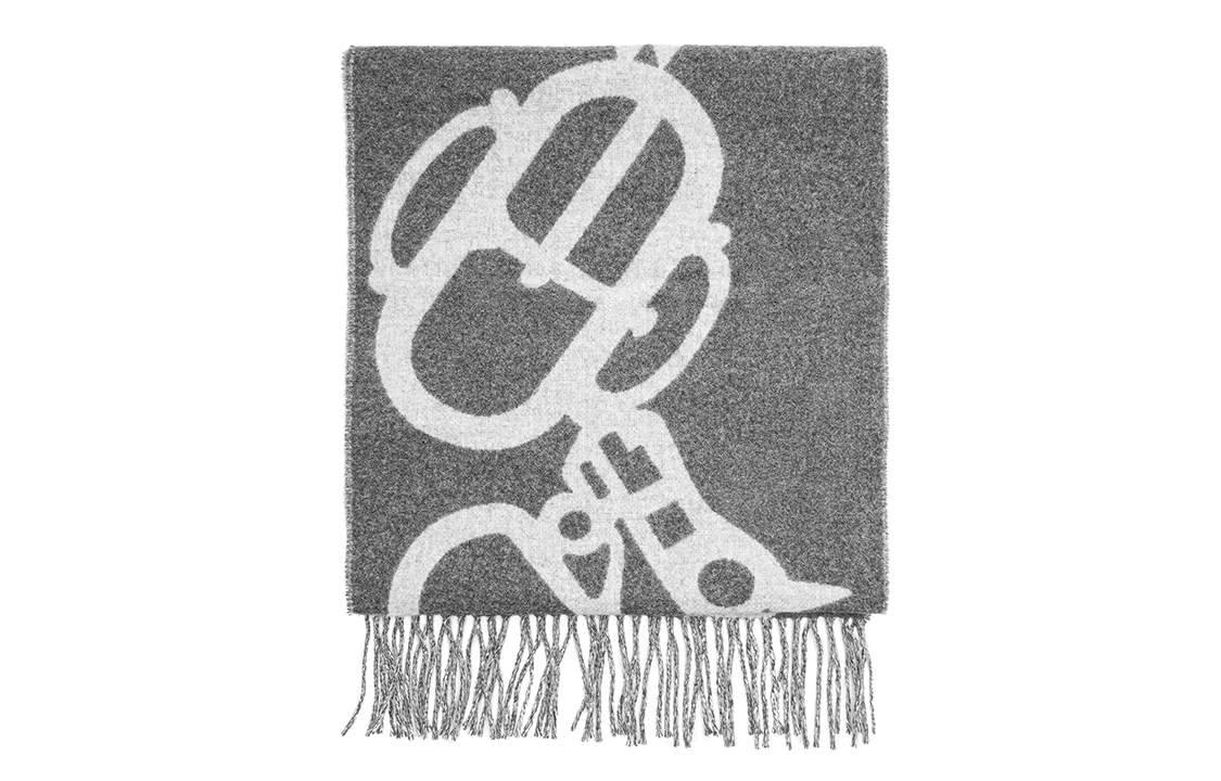 (Women) HERMES Gray Cashmere Wool Scarf European Style H259078S-03 圖 2