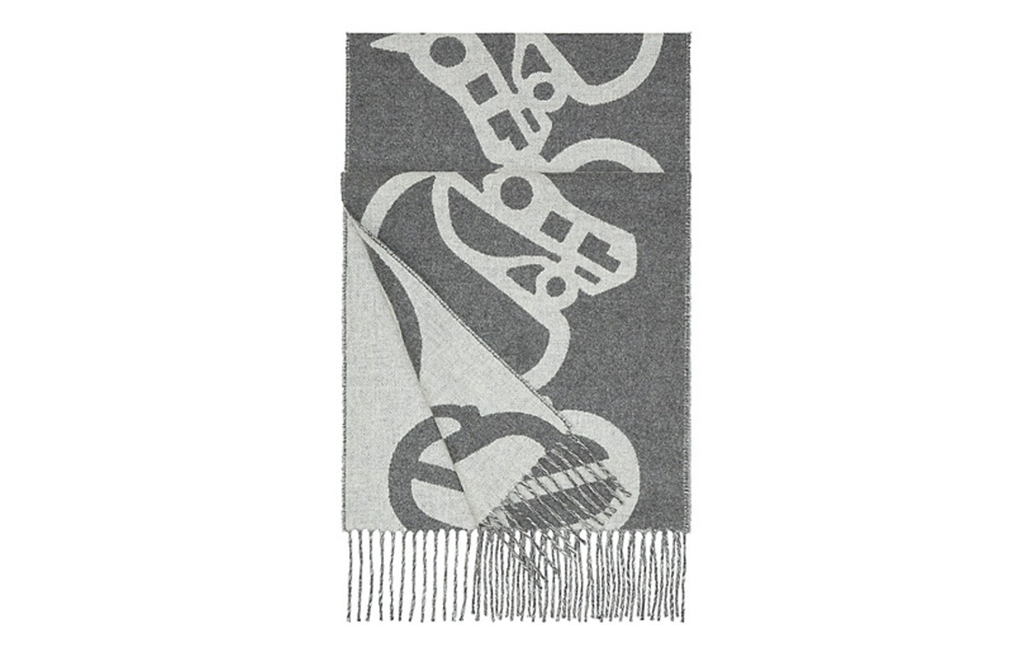 (Women) HERMES Gray Cashmere Wool Scarf European Style H259078S-03 圖 4