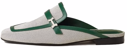 (Women) HERMES Groupie 'Grey Green' Canvas Sandal H231052Z-V13 (Women) HERMES Groupie 'Grey Green' Canvas Sandal H231052Z-V13