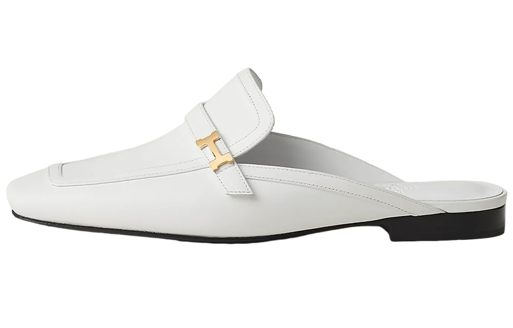 (Women) HERMES Groupie Mule 'White Leather' H231055Z-90