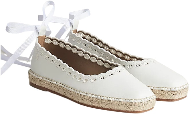 (Women) HERMES Guapa Slip-On 'White Fisherman' H231293Z-90 Order (Women) HERMES Guapa Slip-On 'White Fisherman' H231293Z-90