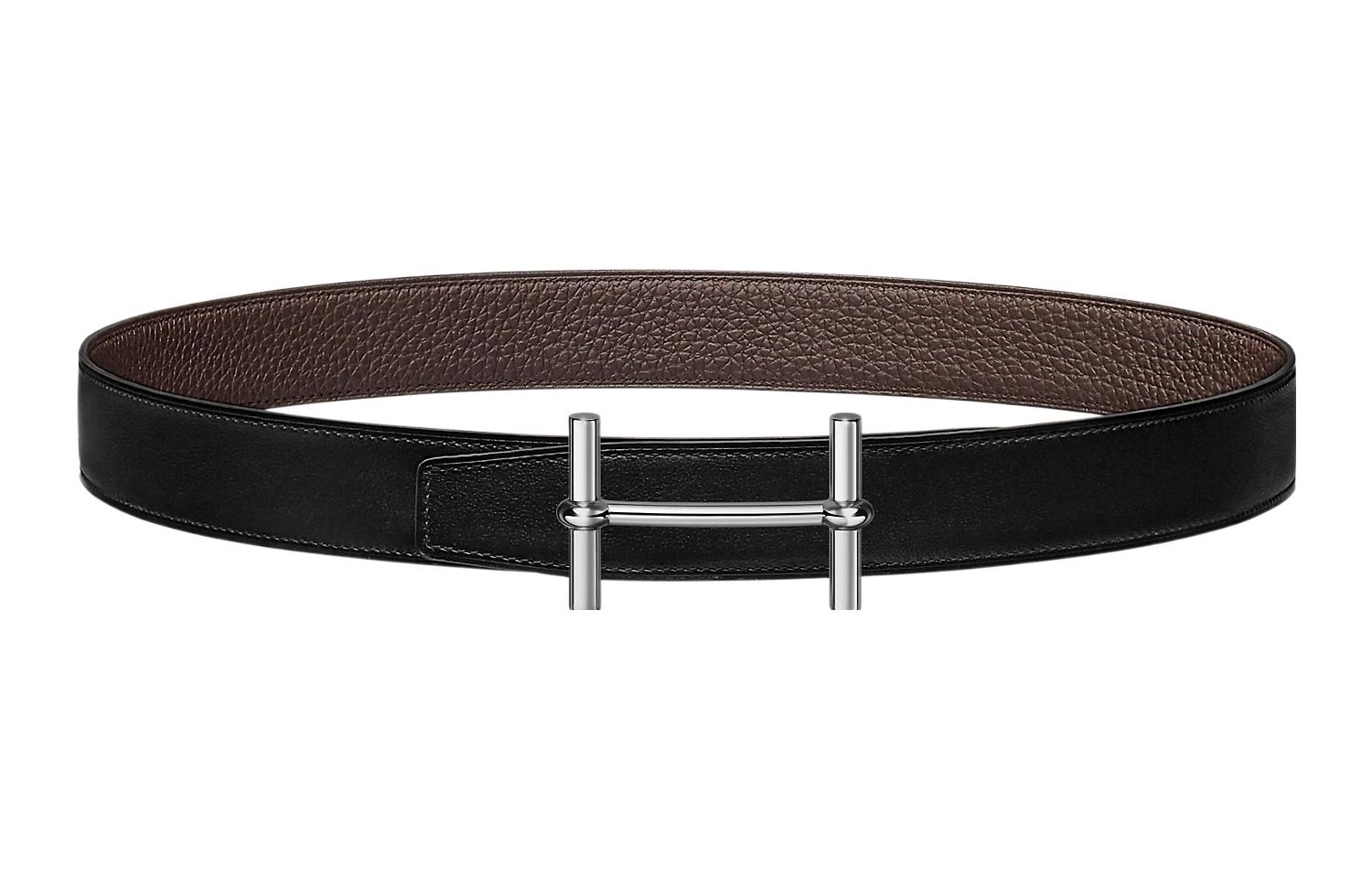 Order (W) HERMES H d''Ancre Cinturón de Cuero Negro 3.2cm Clásico y Versátil. H077931CK05-H073967CAAB105