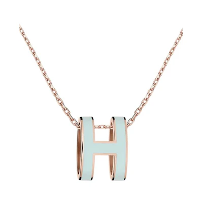 (Women) HERMES H Design Metal Pendant Light Blue for Women. H147991