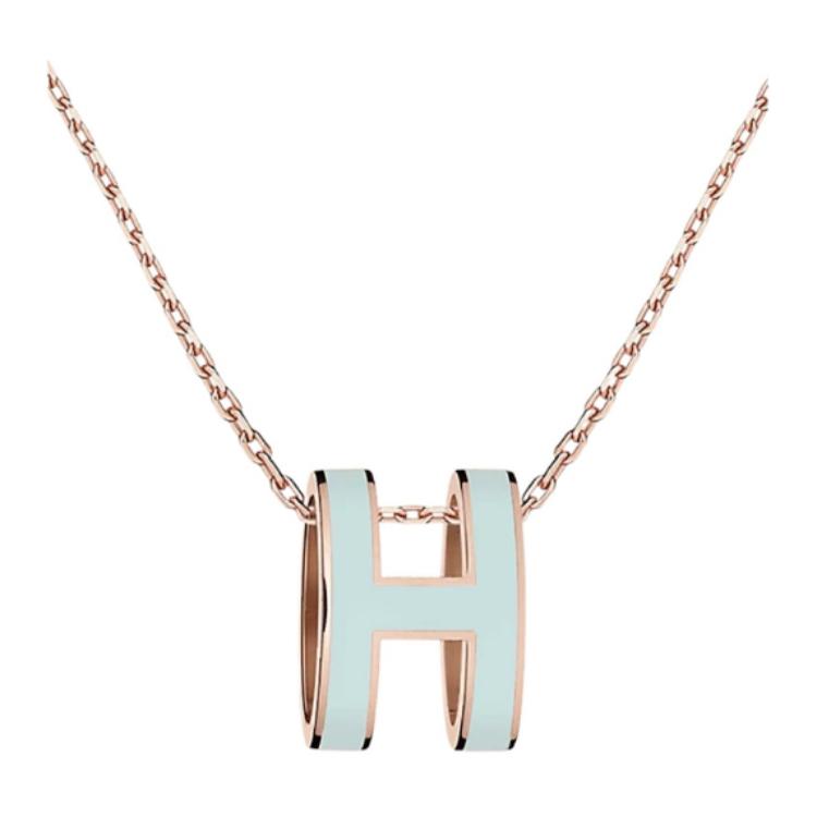Order (W) Colgante de Metal HERMES Diseño H Azul Claro para Mujer. H147991