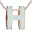 Shop (W) Colgante de Metal HERMES Diseño H Azul Claro para Mujer. H147991