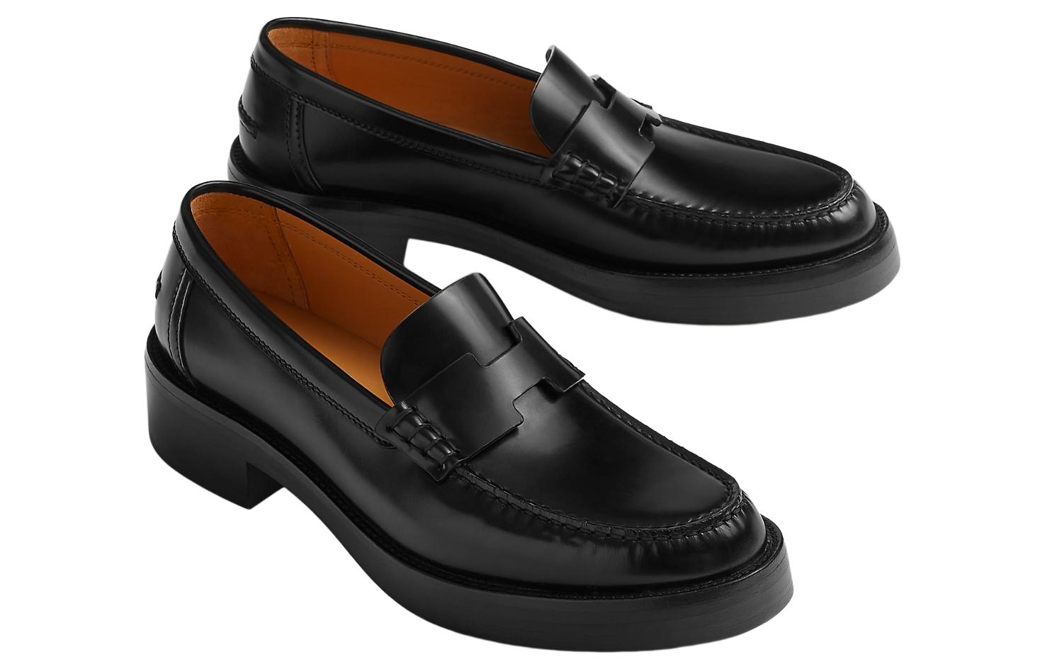 (W) HERMES H Hour Loafer 'Black' 圖 4