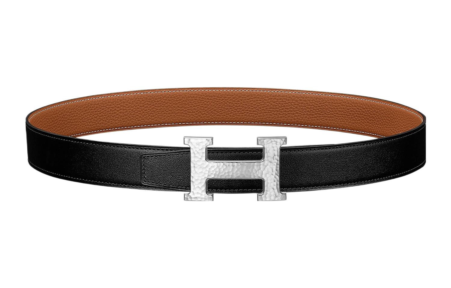 (Women) HERMES H Martelee Classic Black/Brown Leather Belt for Women 3.2cm Width. H064549CK05-H073967CAAA105 圖 2