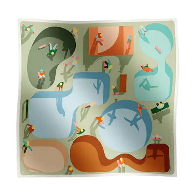 (Women) HERMES Handcrafted Rolled Edge Silk Scarf for Women - Multicolor H004107Sv02