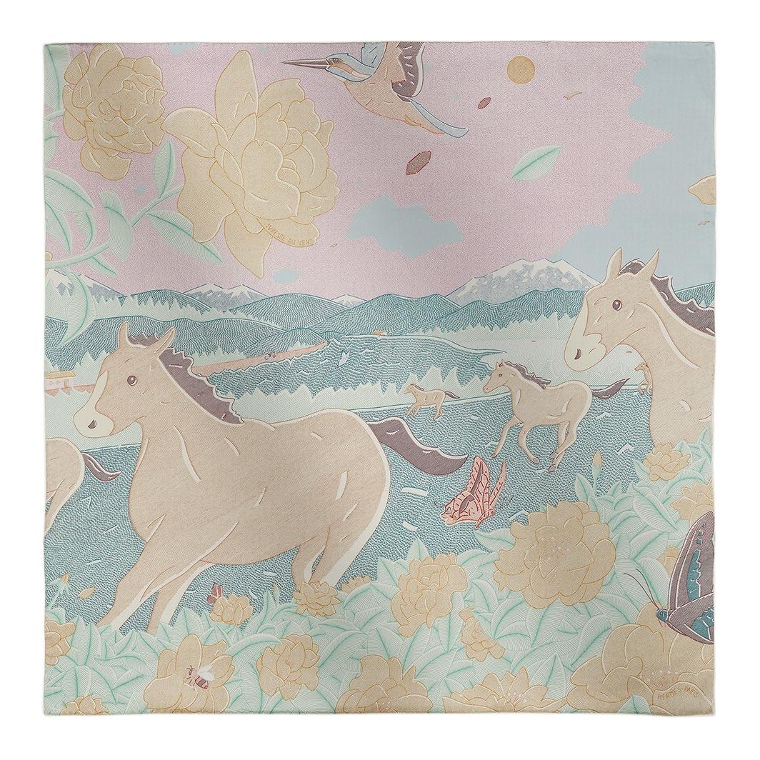 (Women) HERMES Handcrafted Silk Scarf for Women - Multicolor H984122S 04