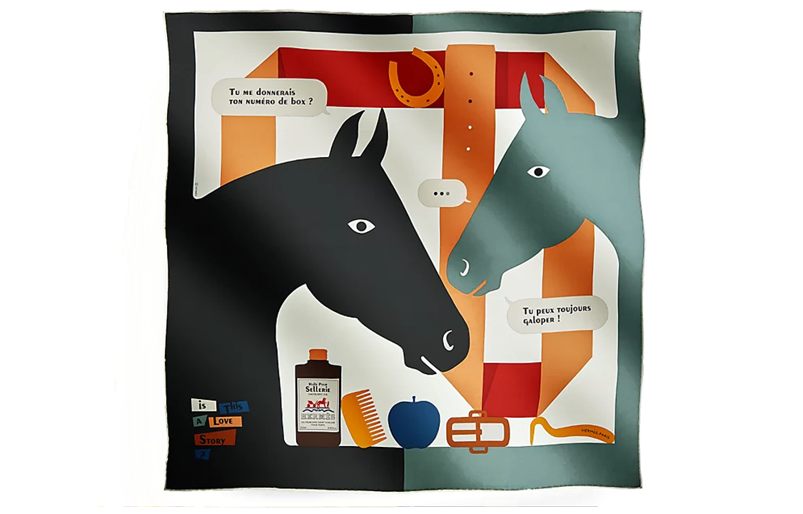 (Women) HERMES Handmade Silk Scarf for Women - Multicolor H984043S10