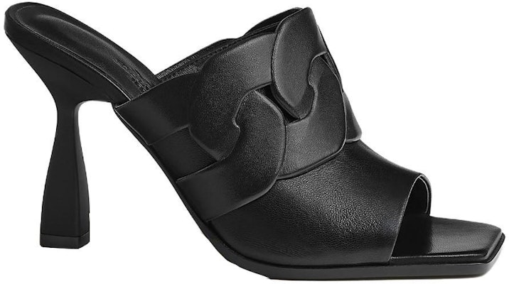 (Women) HERMES Hanna 'Black Open-Toe High Heel Slide' H232016Z-02 Order (Women) HERMES Hanna 'Black Open-Toe High Heel Slide' H232016Z-02