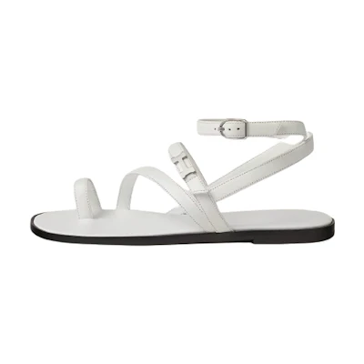 (W) HERMES Harmonie 'White Open-Toe'