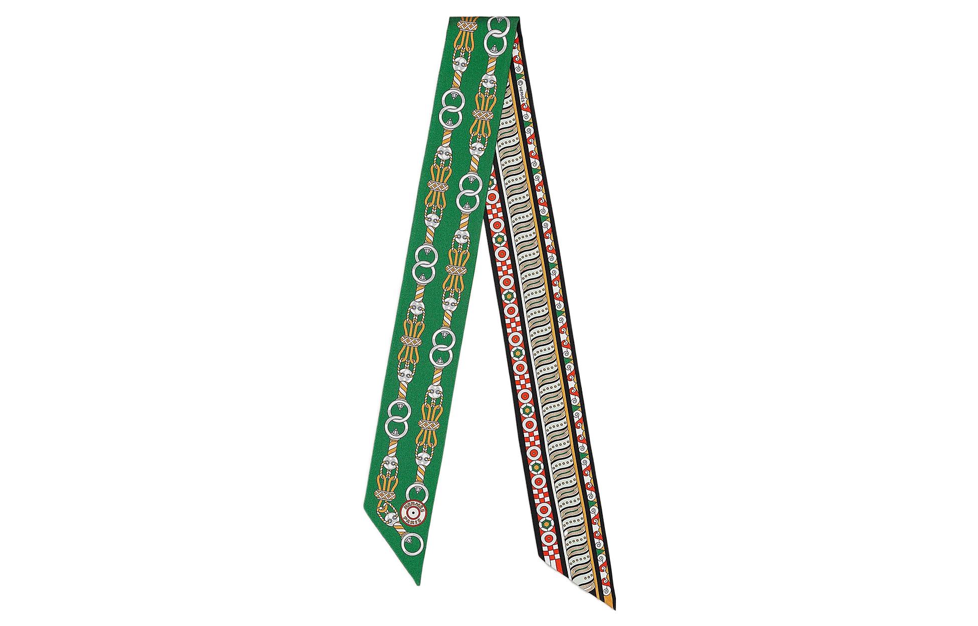 (Women) HERMES Harnais en Rosace Twilly Silk Scarf for Women Green H063853s-01 圖 2