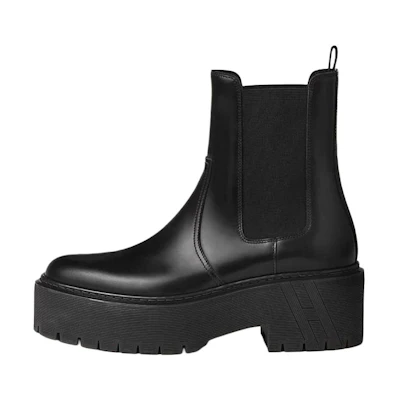 (W) HERMES Harrow Chelsea Boots 'Black Leather'