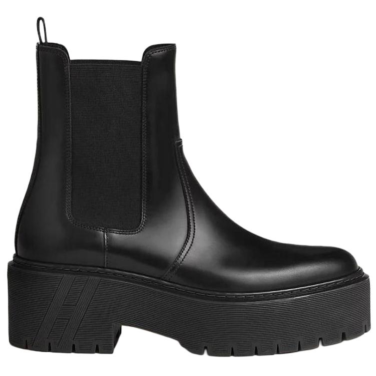 Order (W) HERMES Harrow Sepatu Chelsea 'Kulit Hitam' H232061Z-02