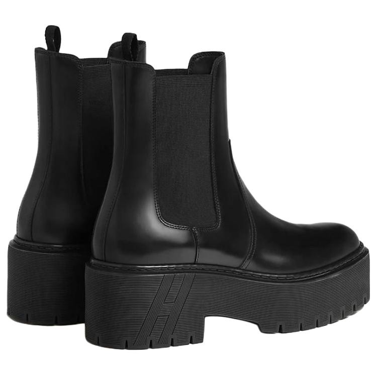 Shop (W) HERMES Harrow Sepatu Chelsea 'Kulit Hitam' H232061Z-02