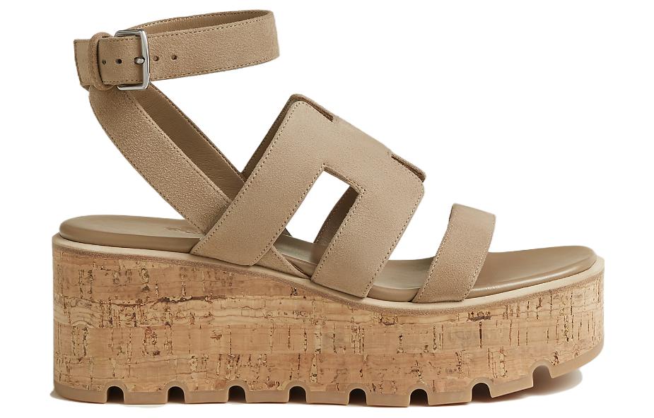 (W) HERMES Havane Leather Sandal 'Brown Open-Toe' 圖 2