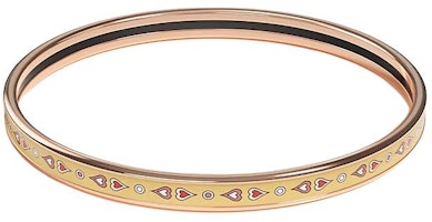 (Women) HERMES Heart Pattern Enamel Bracelet for Women - Gold. H244414FOJ362 (Women) HERMES Heart Pattern Enamel Bracelet for Women - Gold. H244414FOJ362