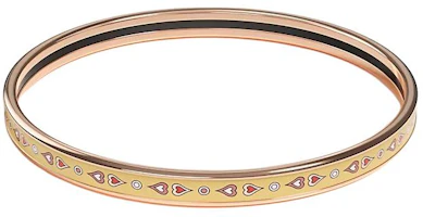 Order (W) HERMES 愛心圖案琺瑯手鐲 女士款 - 金色 H244414FOJ362