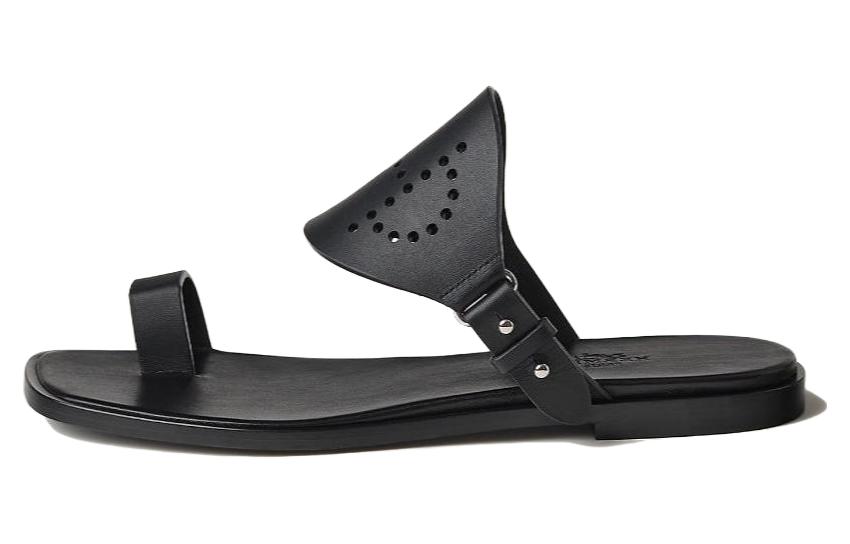 (W) HERMES Hera Slide 'Black Calfskin'
