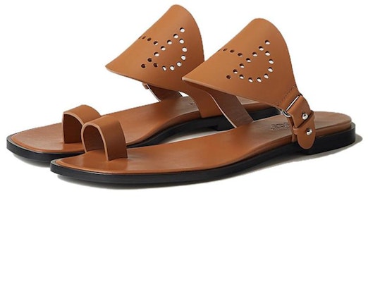 HERMES愛馬仕 Hera 小牛皮 圓頭套腳 一字拖鞋 女款 棕色 Lookbook HERMES愛馬仕 Hera 小牛皮 圓頭套腳 一字拖鞋 女款 棕色