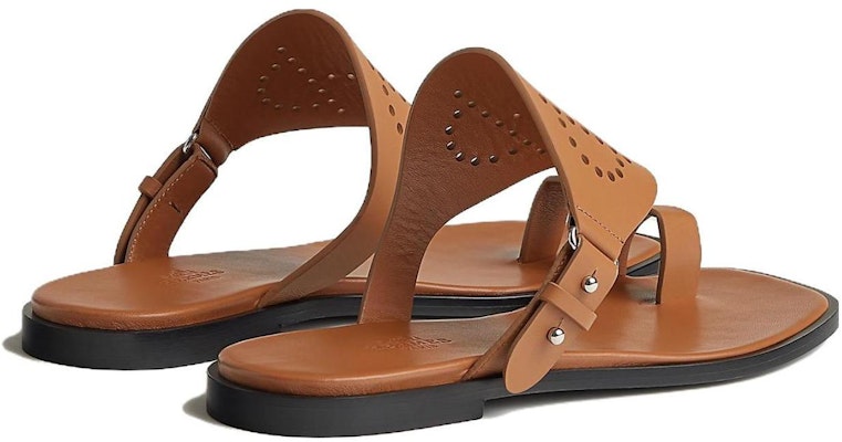 HERMES愛馬仕 Hera 小牛皮 圓頭套腳 一字拖鞋 女款 棕色 Purchase HERMES愛馬仕 Hera 小牛皮 圓頭套腳 一字拖鞋 女款 棕色