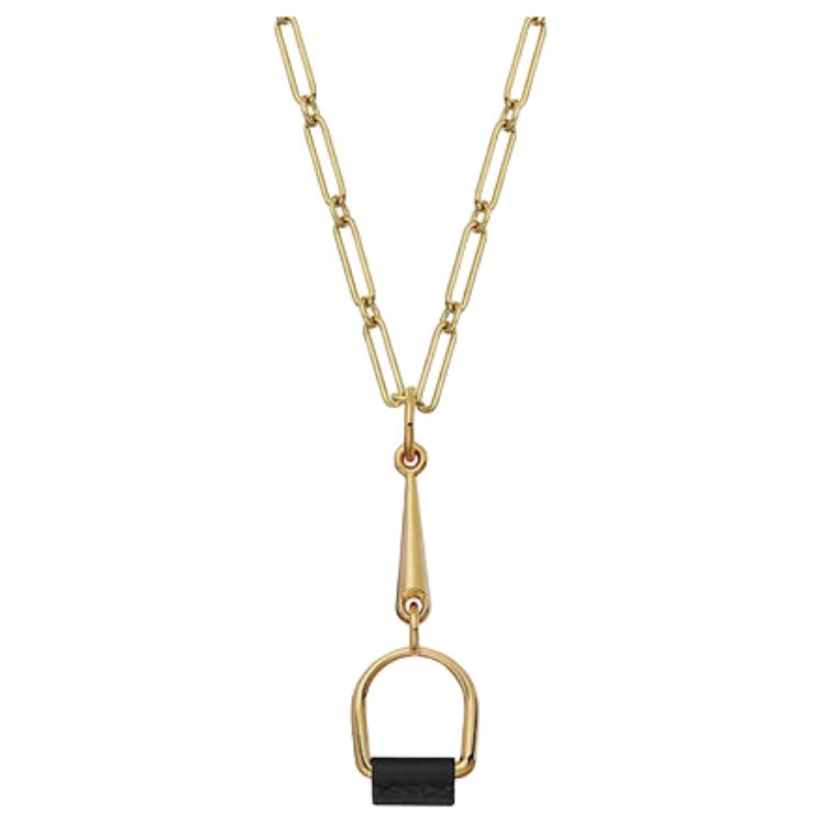 (Women) HERMES Heritage Equestre Gold Necklace for Women - Minimalist Design. 87187904