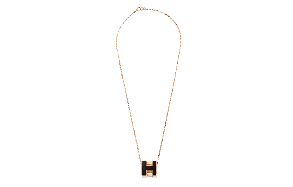 (Women) Hermes Hermès Cage d'H Logo Pendant Rose Gold Necklace for Women H143991FO03 圖 4