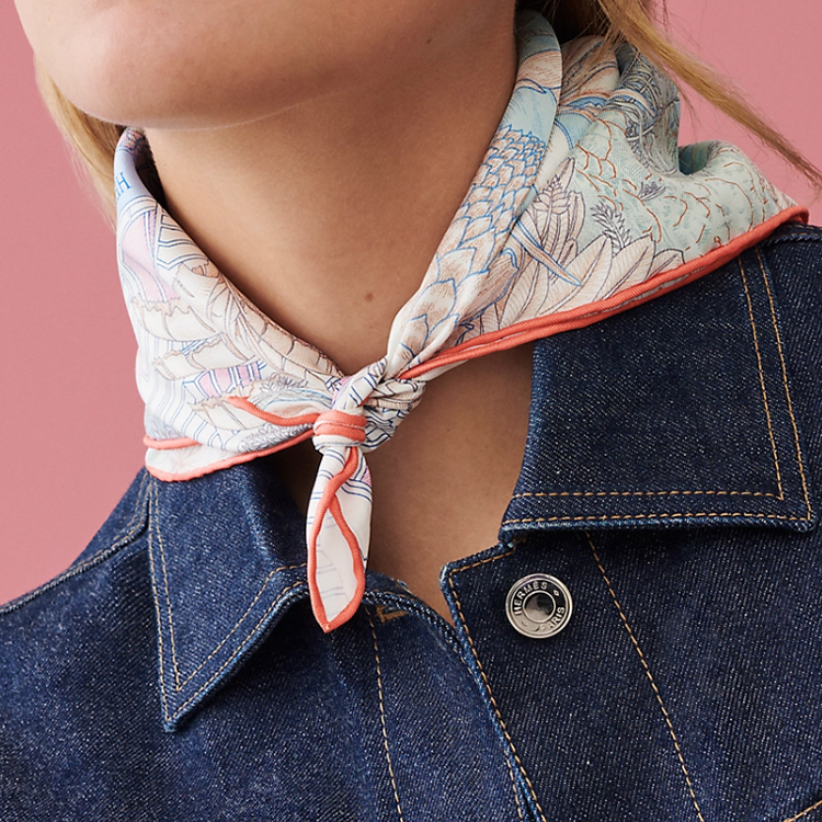 (Women) Hermes HERMÈS Faubourg Fashionable Elegant Silk Scarf for Women. H893991S 02 圖 5