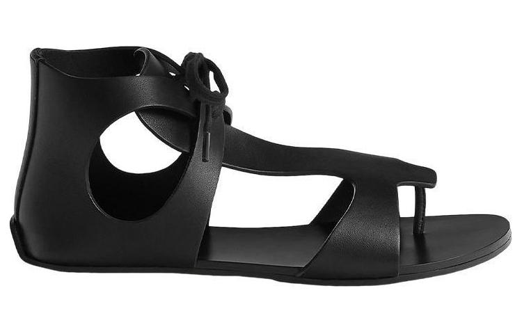 Order (Women) HERMES Hermès Galates 'Black Open-Toe Lace-Up' H231234Z-02
