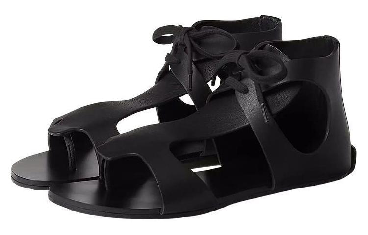 Lookbook (Women) HERMES Hermès Galates 'Black Open-Toe Lace-Up' H231234Z-02